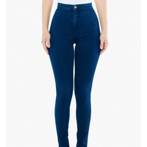 High waisted skinny stretch jeans